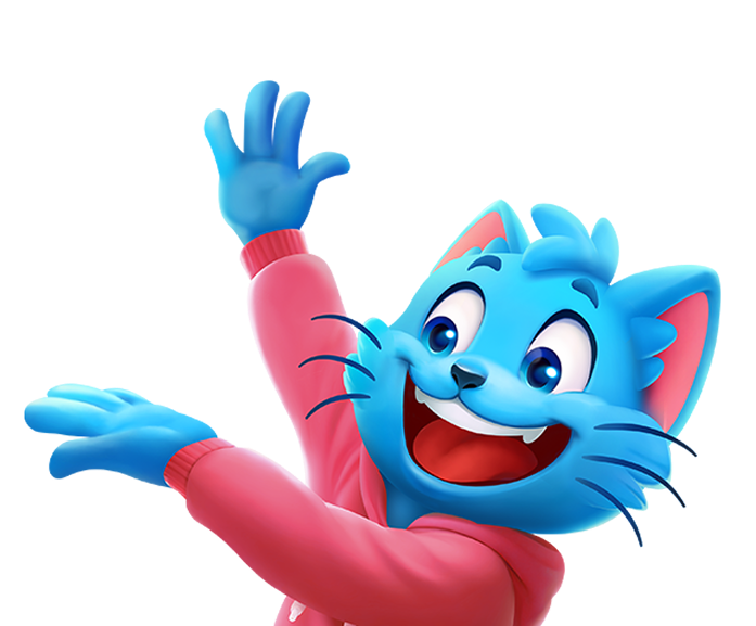 Footer cat mascot desktop